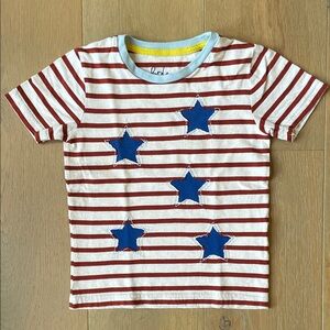 Mini Boden Stars and Stripes T-shirt, size 4-5